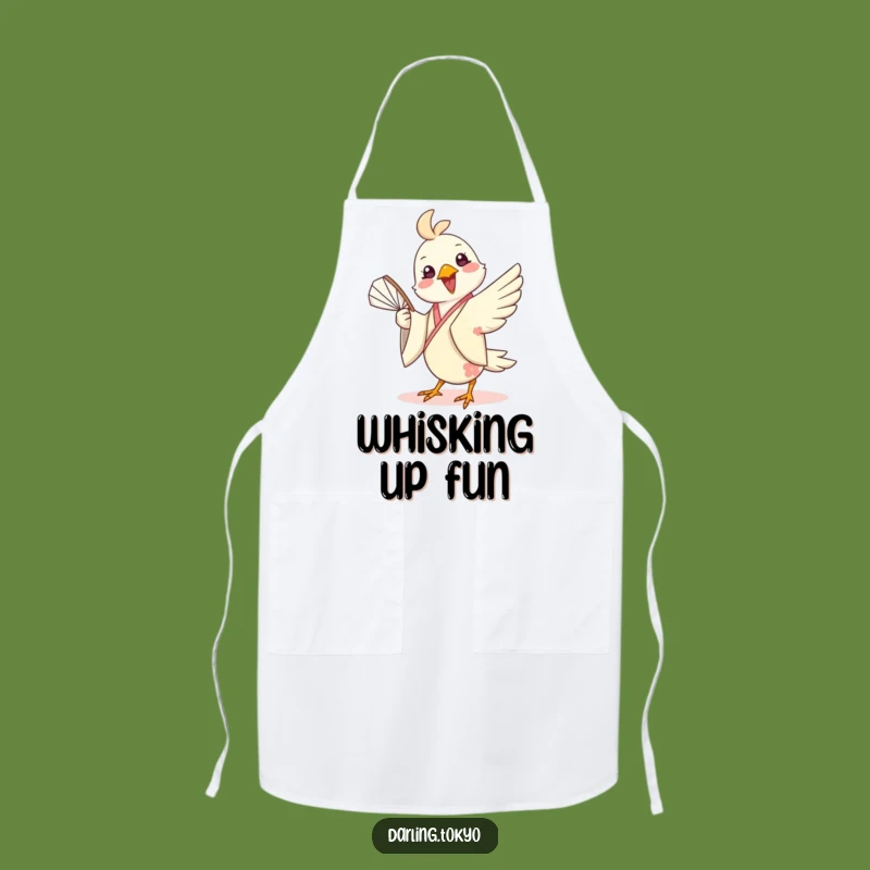 Funny Bird Kimono Fan Apron - Cheerful Kitchen Gift