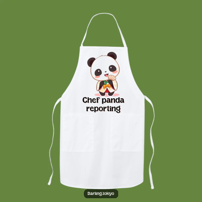 Funny Panda Kimono Apron: Kitchen Festive Fan, Cute Chef's Gear