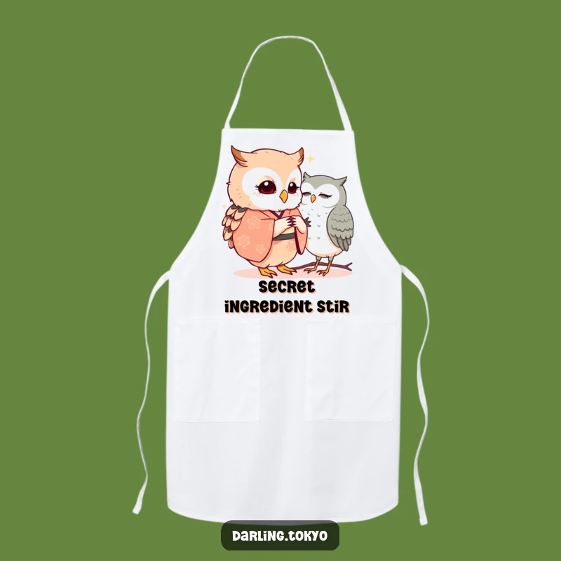 Funny Owl Kimono Apron: Secret Kitchen Mission Gift