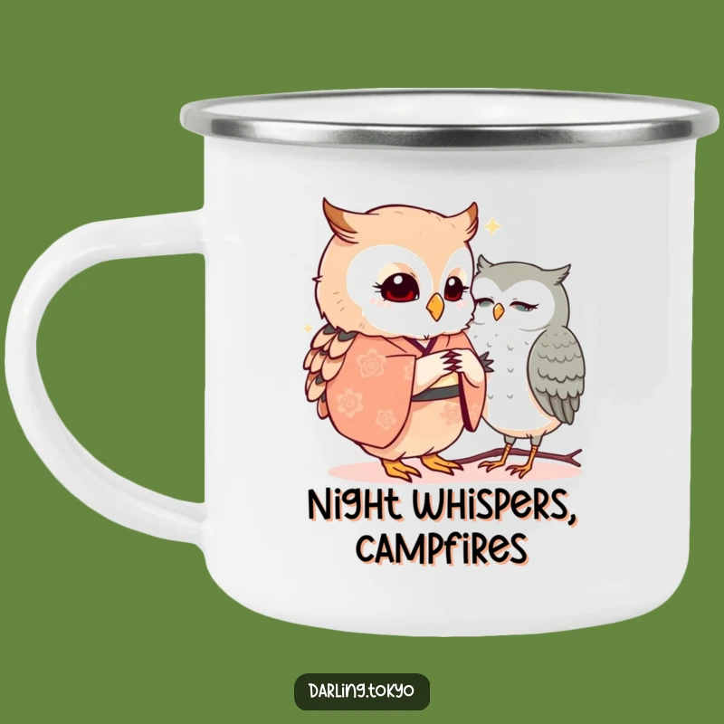 Funny Owl Kimono Camping Mug: Secret Campfire Story Gift