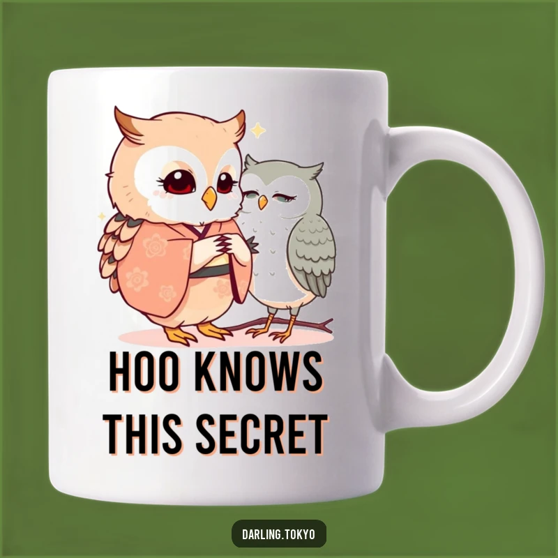 Funny Owl Kimono Mug: Secret Sharing Gift for Best Friends