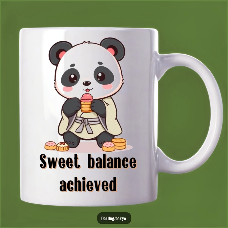 Funny Panda Kimono Mug: Sweet Balance Attempt Gift
