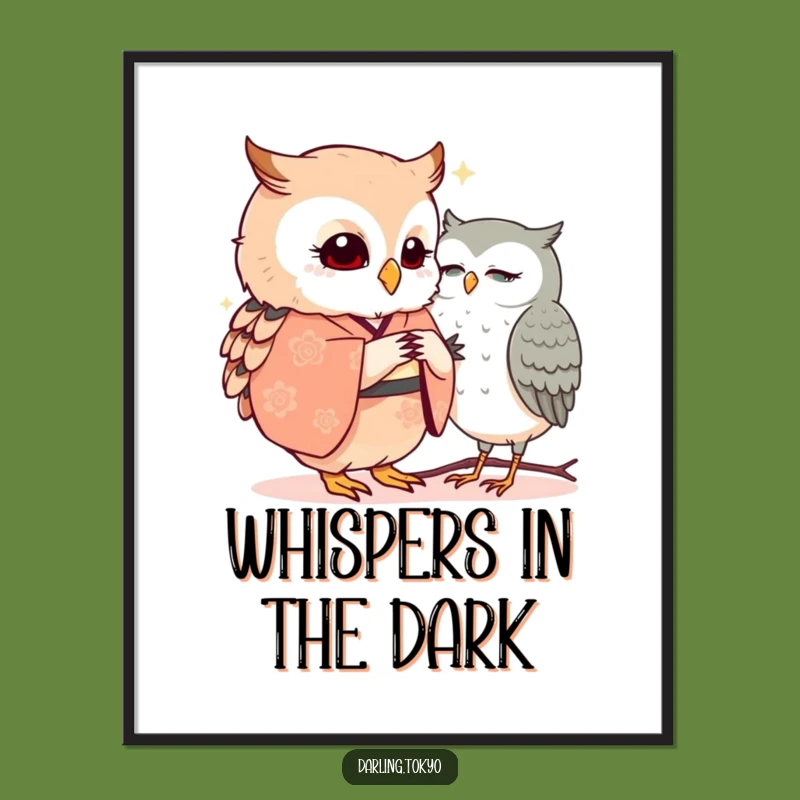 Funny Owl Kimono Digital Art: Printable Secret Keeper Gift