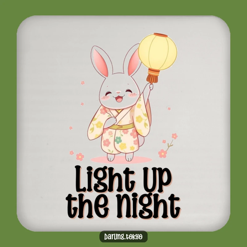 Funny Rabbit Kimono Coasters - Protect Surfaces with Festive Charm