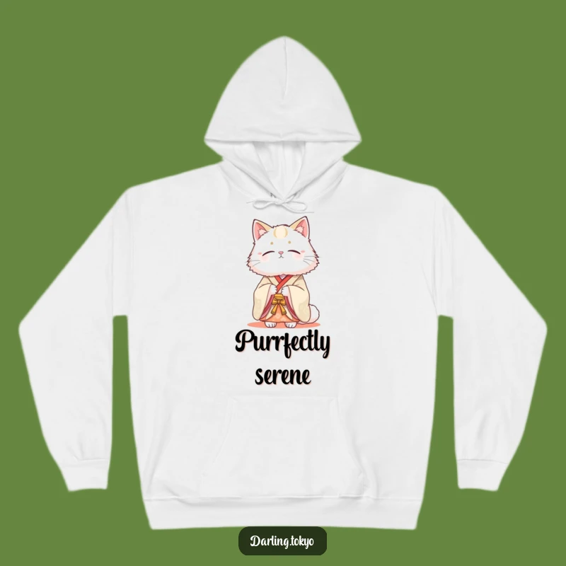 Funny Cat Kimono Cozy Hoodie - Serene Feline Comfort Gift