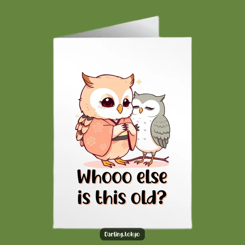 Free Printable Owl Kimono Birthday Card: Secret Wishes for a Hoot of a Time!