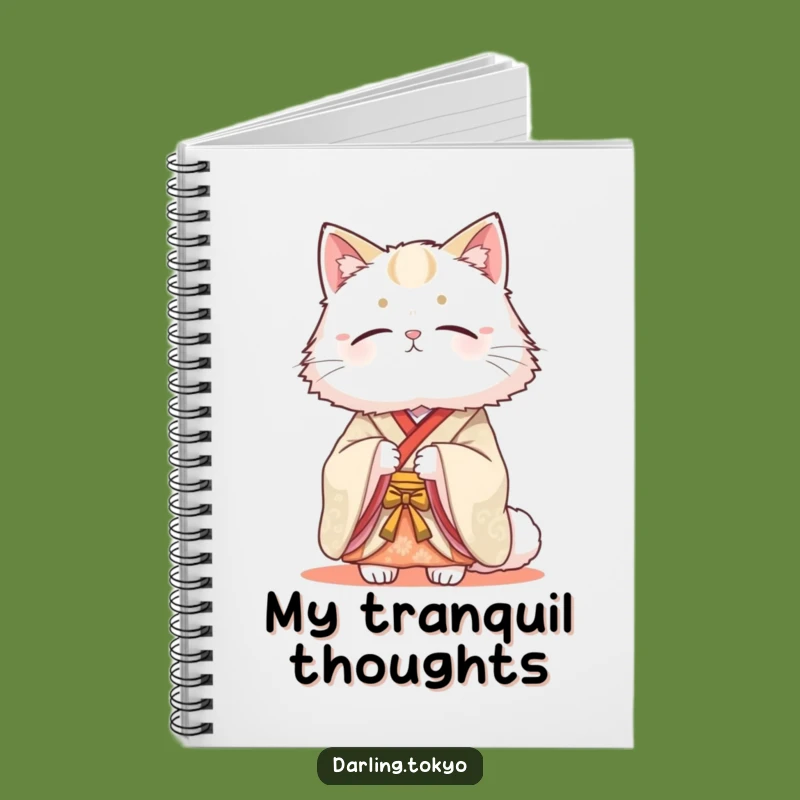 Funny Cat Kimono Serene Notebook - Journaling Gift for Felines Lovers