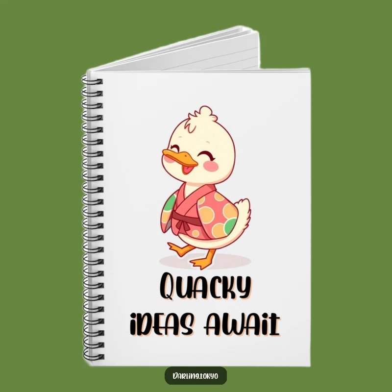 Funny Duck Kimono Notebook: Cheerful Waddling Journal, Perfect Gift