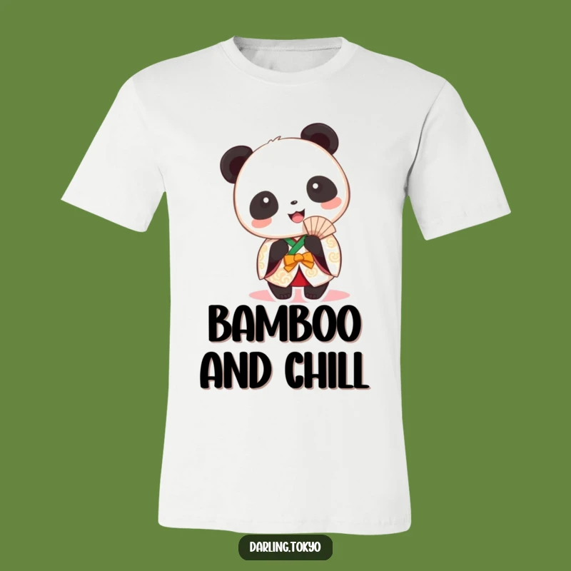 Funny Panda Kimono T-Shirt: Festive Fan Joy, Hilarious Happy Animal Tee