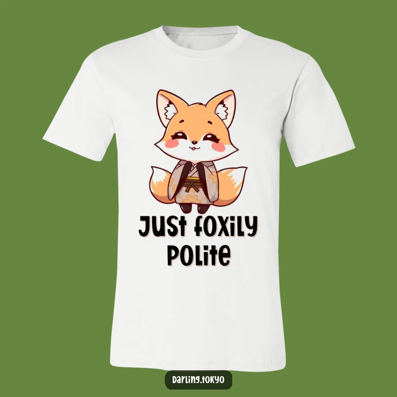 Funny Fox Kimono T-Shirt: Playful Bowing Character Tee, Perfect Funny Gift