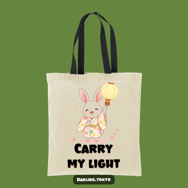 Funny Rabbit Kimono Tote Bag - Carry Light and Smiles