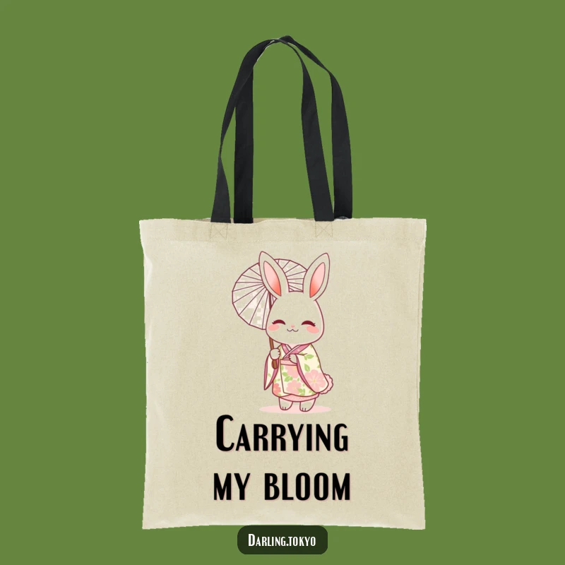 Funny Rabbit Kimono Tote Bag: Carry Your Style with Character!